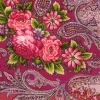 Premium shawl Butterfly dream, wool, raspberry red - 125x125cm