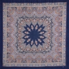 Premium shawl Magical Dance, wool, blue - 125x125cm