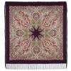 Premium shawl February, wool, brown - 125x125cm
