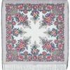 Sal premium Rococo din lana, gri, 125x125cm