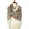 Premium shawl Lyre, wool, ivory - 125x125cm