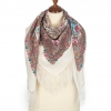 Premium scarf March, wool, ivory - 110x110cm