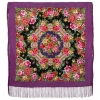 Premium scarf Rose City region, wool, fuchsia - 89x89cm