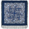 Esarfa premium Maria din lana, albastru, 89x89cm