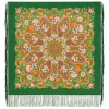 Premium scarf Guslitsky region, wool, green - 89x89cm