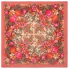 Esarfa premium Cherished Dream din lana, frez coral, 72x72cm