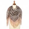 Premium shawl Magnificent Century, silk, beige - 130x130cm
