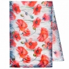 Premium scarf Enchantment with poppies, satin - 200x65cm