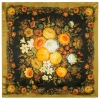 Esarfa premium Zhostovo Bouquet din satin, 89x89cm