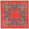 Premium scarf Coral Breeze, crepe de chine silk - 89x89cm