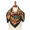 Premium scarf Planet of Flowers, satin - 89x89cm