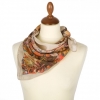 Premium scarf Autumn Tune, crepe de chine silk - 65x65cm