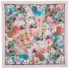 Premium scarf Floral dream, crepe de chine silk - 65x65cm