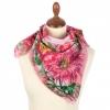 Premium scarf Pink sunrise, cotton - 80x80cm