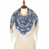 Premium scarf Golden Seine, wool, ivory - 110x110cm