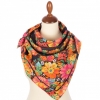 Premium scarf Floral, viscose - 80x80cm