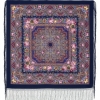 Premium shawl Linger, beautiful Illusions, wool, indigo mauve - 148x148cm