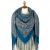 Premium shawl Mysterious Evening, wool, blue marin - 148x148cm