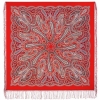Premium shawl Sea Princess, wool, red - 135x135cm