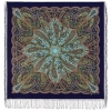 Premium shawl Sea Princess, wool, blue marin - 135x135cm