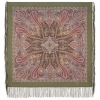 Premium scarf Among the dense branches, wool, khaki green - 89x89cm