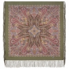 Esarfa premium Among the dense branches din lana, verde khaki, 89x89cm