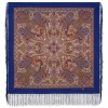 Premium scarf Among the dense branches, wool, indigo blue - 89x89cm