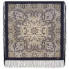 Premium scarf Light in the Palms, wool, mov indigo - 89x89cm