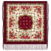 Esarfa premium Native Tune din lana, rosu grena, 89x89cm