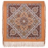 Premium scarf Light in the Window, wool, caramel brown - 89x89cm