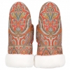 Manusi de colectie, Katinka flower, orange multicolor, marime medie M