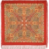 Premium shawl Classic, wool, bordeaux - 125x125cm