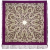 Premium shawl Dreams of White Flowers, wool, fuchsia - 125x125cm