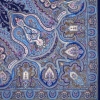 Sal premium Spanish din lana, bleumarin, 146x146cm