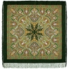 Premium shawl Spanish, wool, intense green - 146x146cm