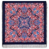 Premium shawl When the Heart sings, wool, blue - 146x146cm
