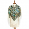 Premium shawl Foggy Morning, wool, ivory 2- 146x146cm