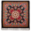 Premium shawl Noble Nest, wool, black - 146x146cm