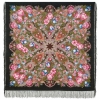 Premium shawl Song of the Fairy Forest, wool, black - 146x146cm