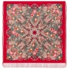 Premium shawl Song of the Fairy Forest, wool, red - 146x146cm