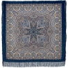 Premium shawl Precious box, wool, intense blue - 146x146cm