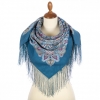 Premium scarf Nightingale, wool, navy blue - 89x89cm