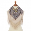 Premium scarf The Best Day, wool, sandy beige - 89x89cm