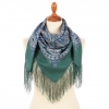 Premium scarf The Best Day, wool, intense green sea - 89x89cm