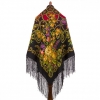 Premium shawl Gypsy Aza, wool, black 1 - 148x148cm