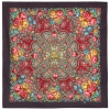 Premium scarf Flower Nymph, wool, vintage mauve - 89x89cm