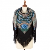 Premium shawl Velvet Nigh, wool, black - 146x146cm