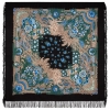 Premium shawl Velvet Nigh, wool, black - 146x146cm