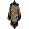 Premium shawl Velvet Nigh, wool, black - 146x146cm