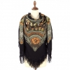 Premium shawl Velvet Nigh, wool, black - 146x146cm